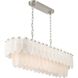 Serena 9 Light 43.38 inch Satin Nickel Linear Island Pendant Ceiling Light