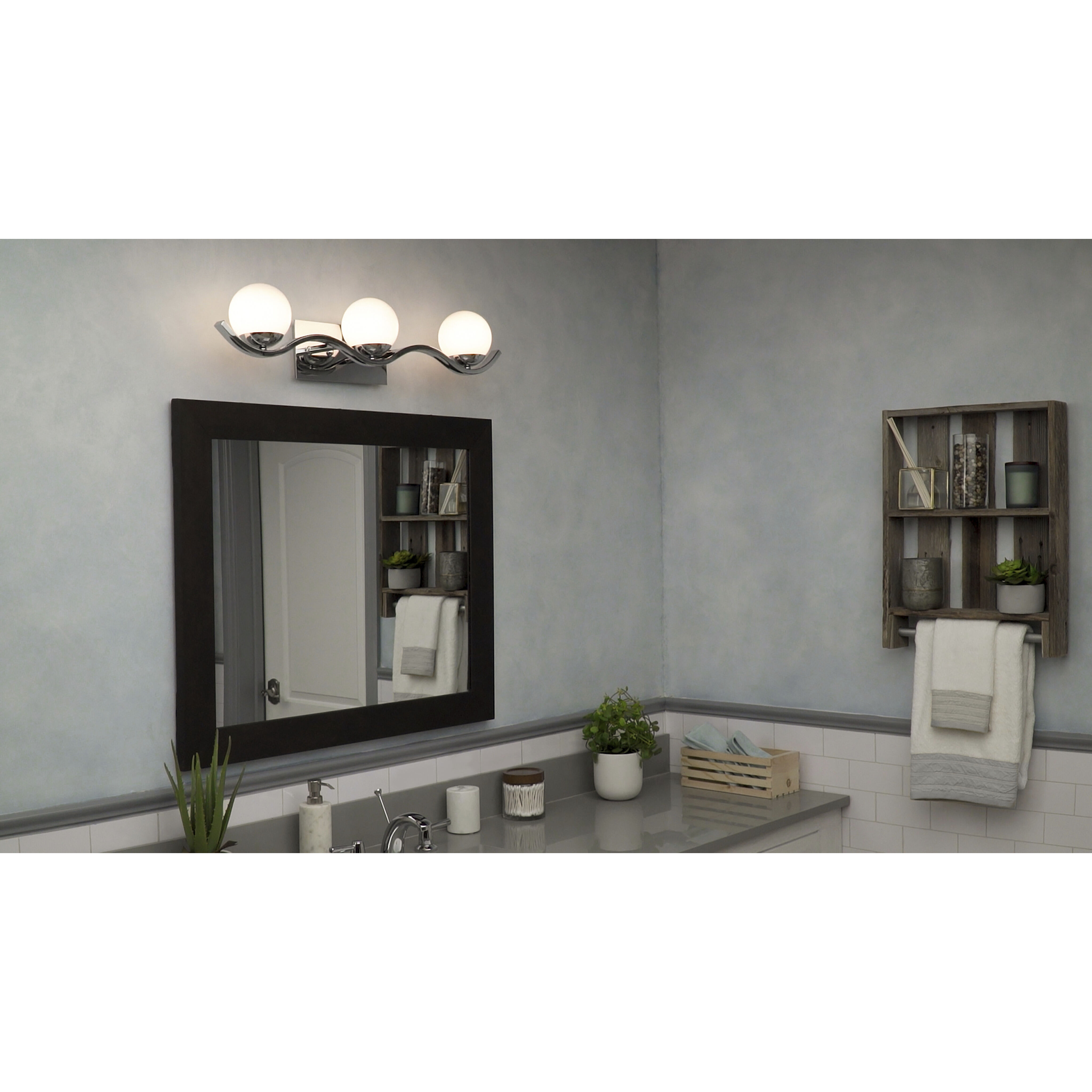 Motion 3 Light 31.5 inch Polished Chrome Bath Vanity Wall Light