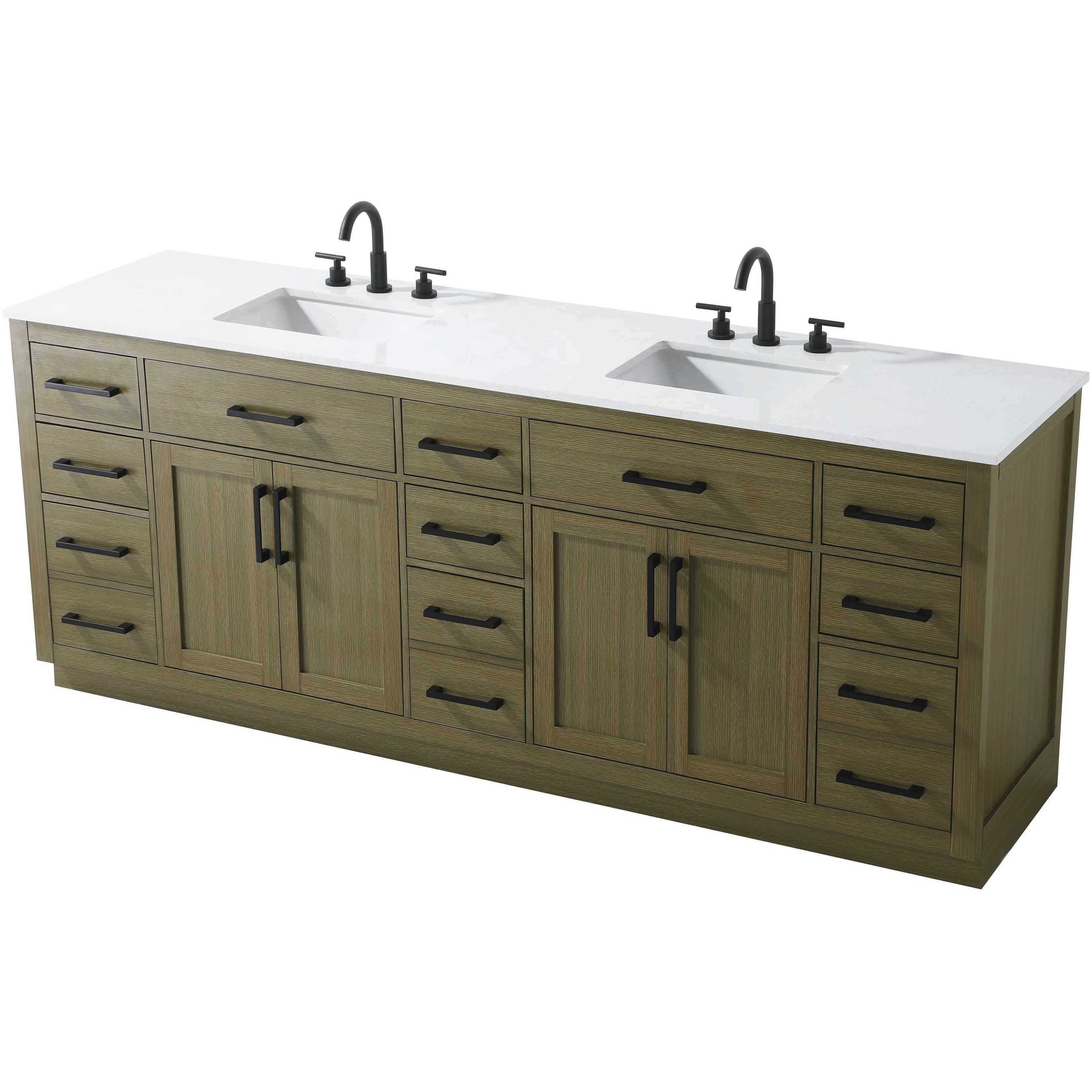 Alden 84 X 35 inch Chestnut Brown Bathroom Vanity Cabinet