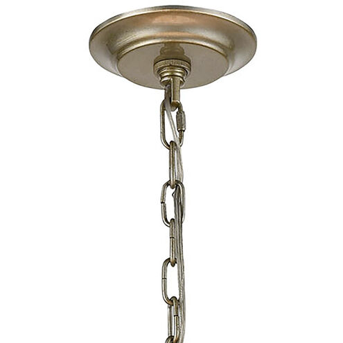 Shaftsbury Square 3 Light 14 inch Antique Silver with White Pendant Ceiling Light