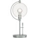 Pluto 19.3 inch 100 watt Vintage Platinum Table Lamp Portable Light in Clear