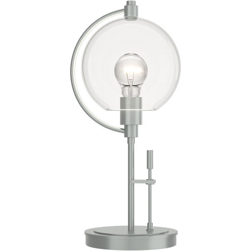 Pluto 19.3 inch 100 watt Vintage Platinum Table Lamp Portable Light in Clear