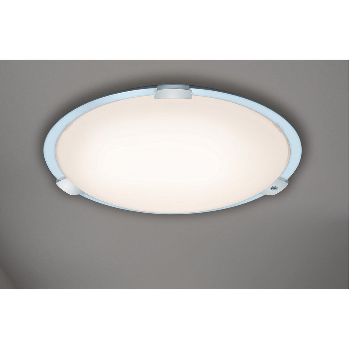 Yokohama 1 Light 30 inch White Flush Mount Ceiling Light, with Remote Control