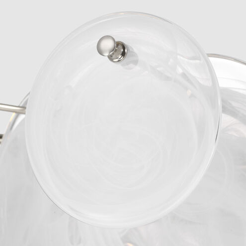 AERIN Loire LED 34 inch Polished Nickel Flush Mount Ceiling Light, Grande