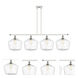 Ballston Cindyrella LED 50 inch White and Polished Chrome Island Light Ceiling Light in Seedy Glass