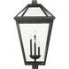 Talbot 4 Light 34.25 inch Black Outdoor Post Mount Fixture
