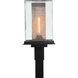 Polaris 1 Light 18 inch Coastal Black and Coastal Silver Outdoor Post Light