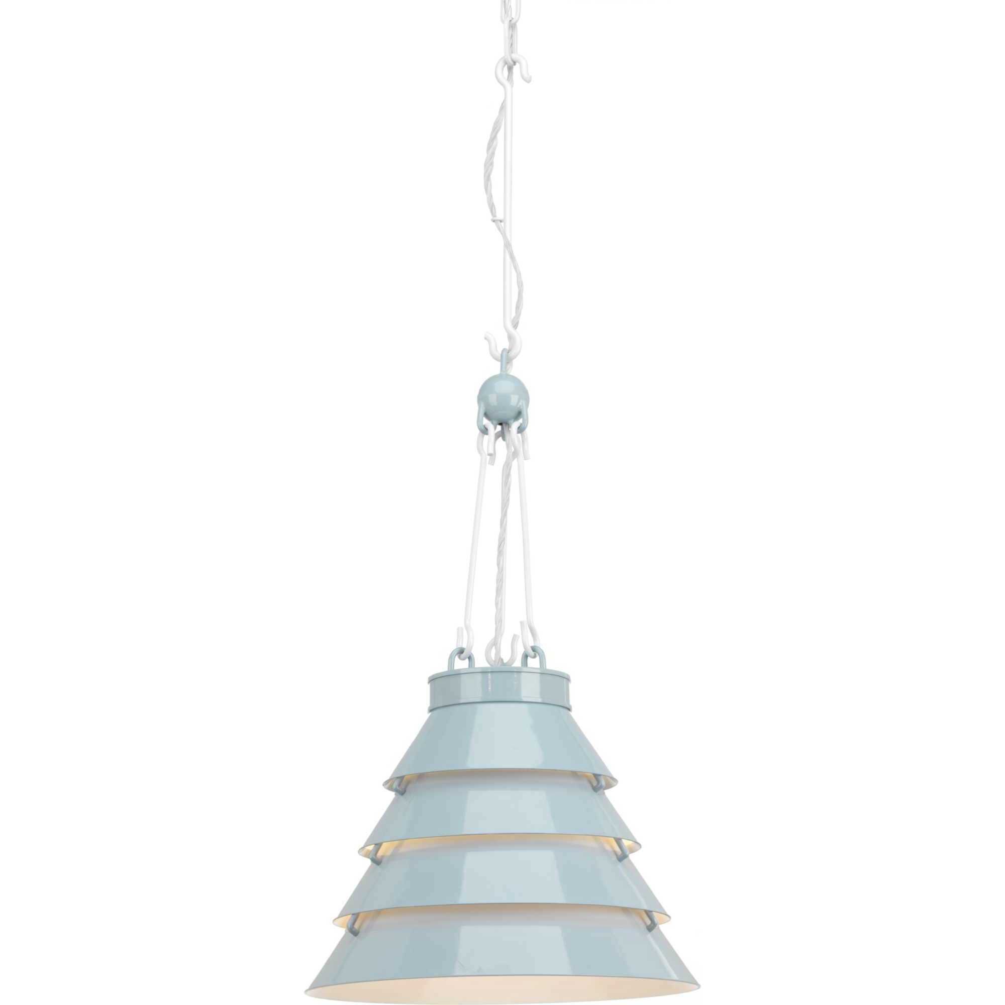 Point Dume™ Surfrider 1 Light 13.88 inch Matte Blue Enamel Pendant Ceiling Light, Design Series