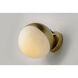 Half Moon LED 7.75 inch Metallic Gold Wall Sconce Wall Light