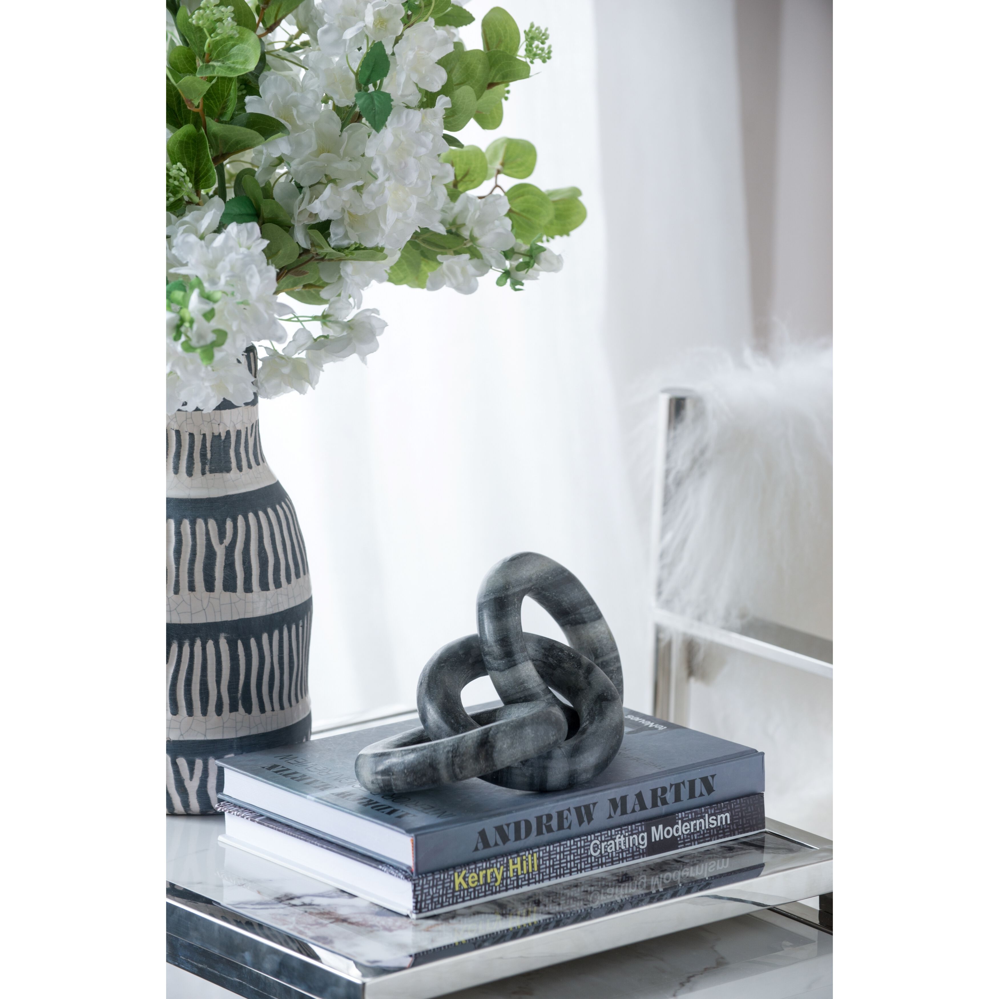 Anita Black Marble Chain