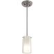Essex 1 Light 4 inch Buffed Nickel Mini-pendant Ceiling Light in Half Opal Glass