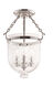 Hampton 3 Light 10.25 inch Polished Nickel Semi Flush Ceiling Light in C2