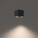 Kube 1 Light 5 inch Black Outdoor Flush Mount in 4000K