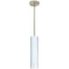 Stilo 16 1 Light 4 inch Satin Nickel Stem Pendant Ceiling Light in Carrera Glass, Incandescent