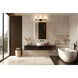 Henri 3 Light 24 inch Matte Black Bathroom Vanity Wall Light