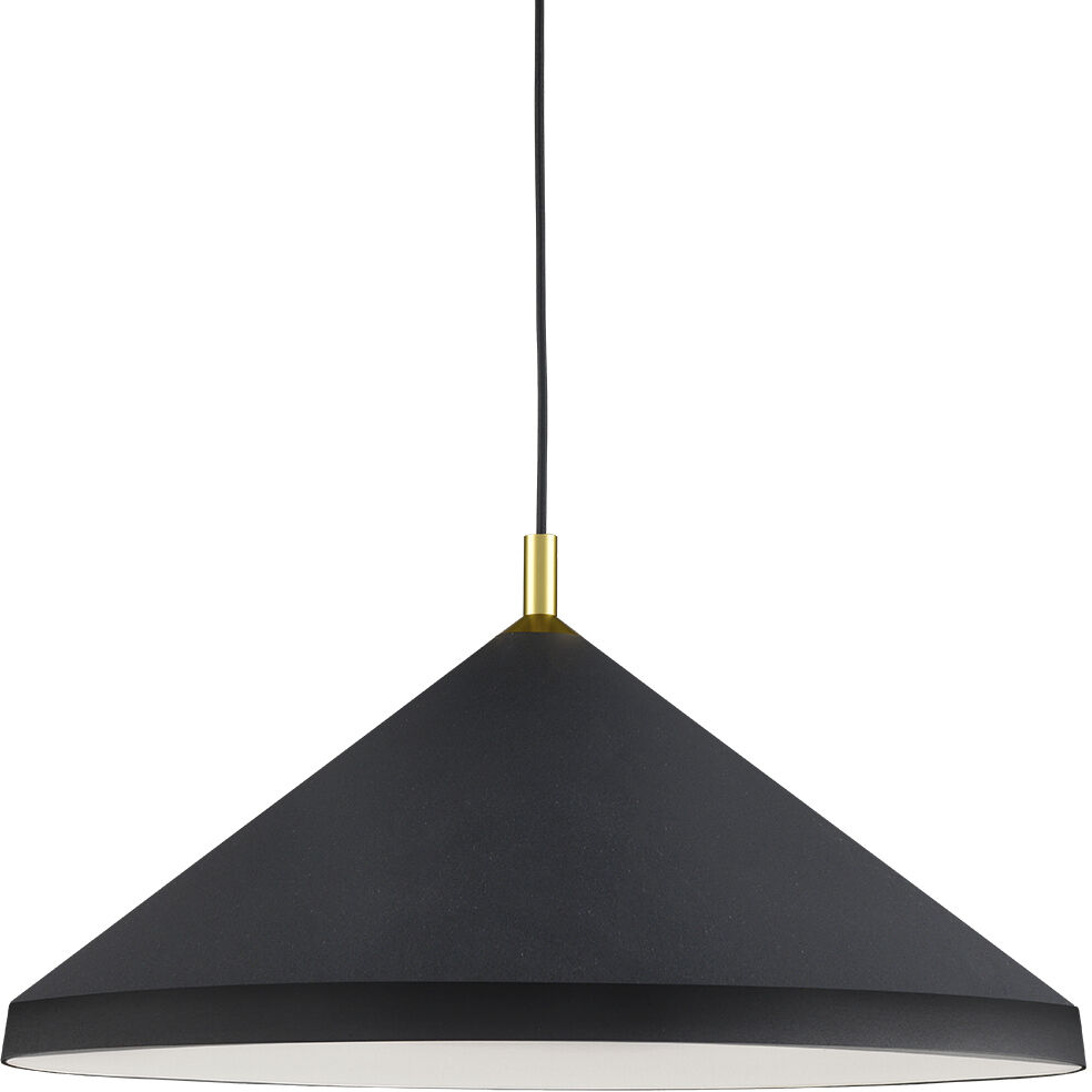 Dorothy Pendant Ceiling Light in Black with Gold Detail