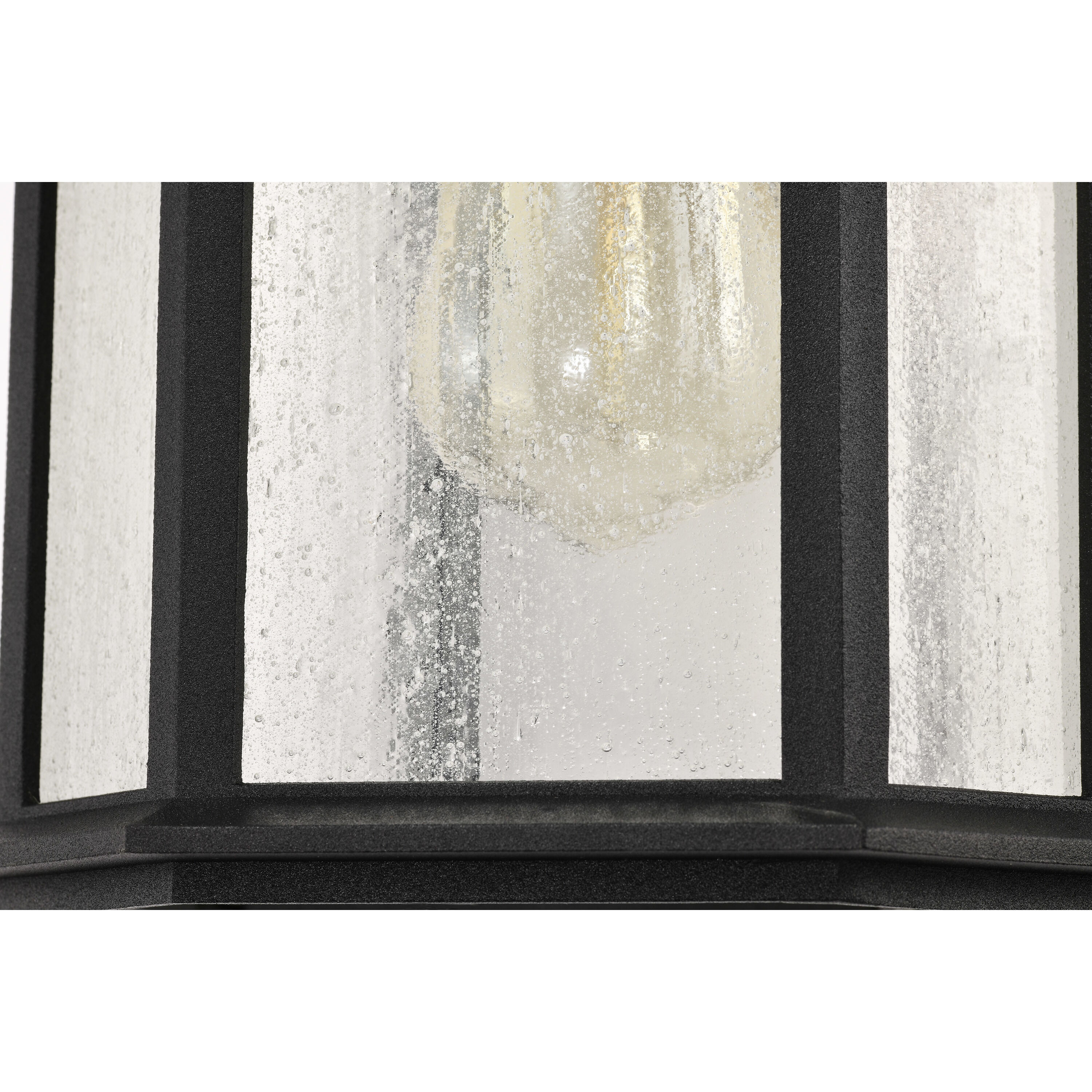 Raiden 14 inch Matte Black Outdoor Wall Lantern, Small