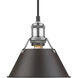 Yep Orwell Pendant Ceiling Light in Pewter, Rubbed Bronze, Small