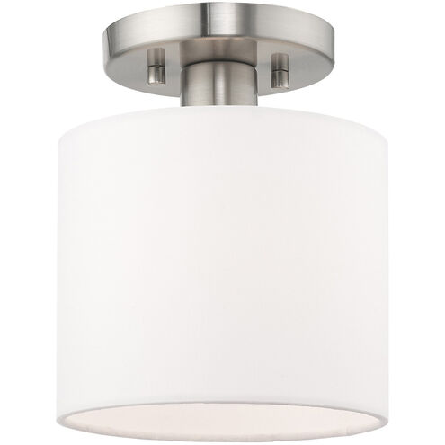 Clark 1 Light 7 inch Brushed Nickel Semi-Flush Mount Ceiling Light