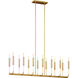 ED Ellen DeGeneres Brianna 14 Light 47.75 inch Burnished Brass Linear Chandelier Ceiling Light
