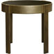 Joseph 25 X 23 inch Black and Brass Side Table