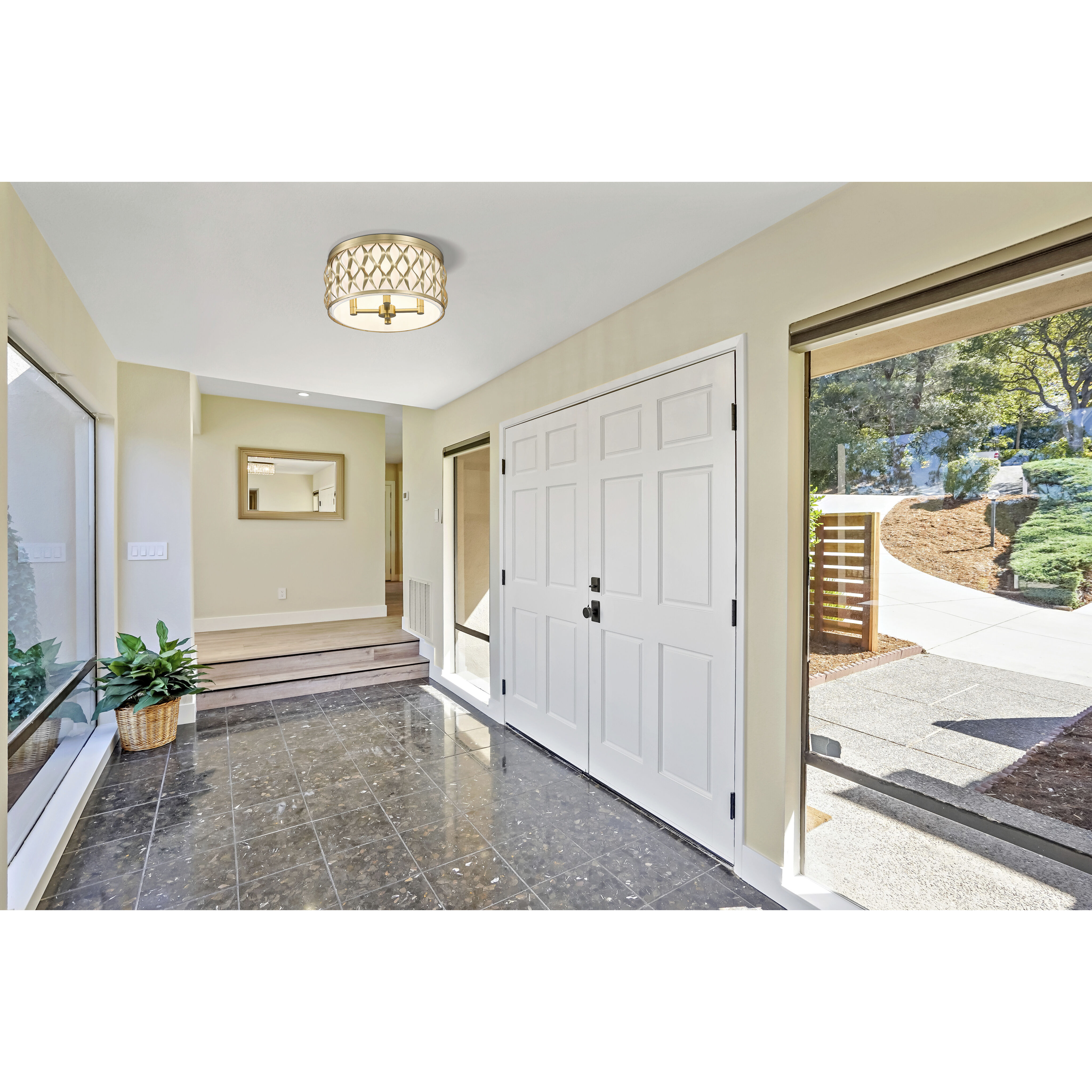 Harden 4 Light 16.25 inch Modern Gold Flush mount Ceiling Light