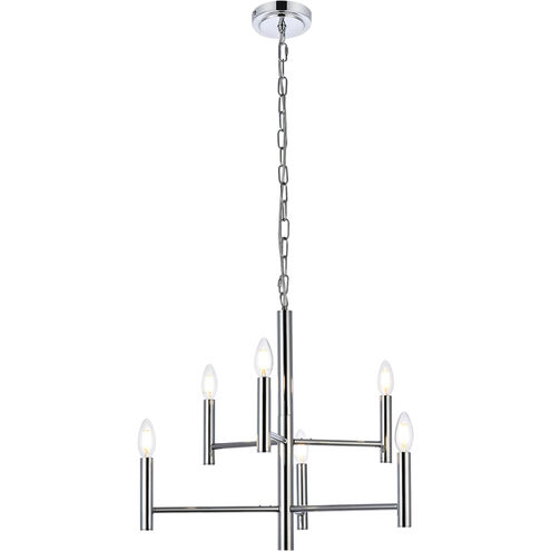 Carmella 6 Light 22 inch Chrome Pendant Ceiling Light