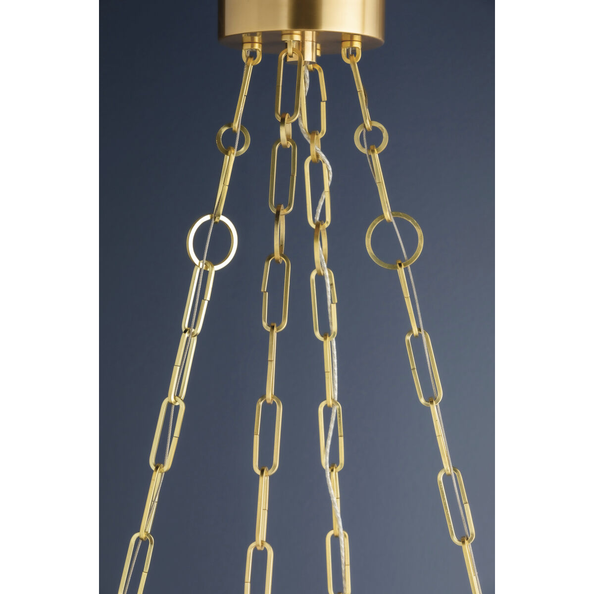 Kirby LED 20 inch Aged Brass Chandelier Ceiling Light