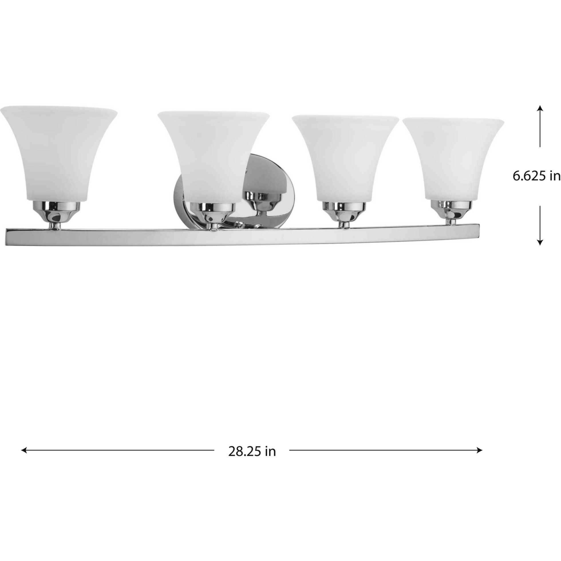 Adorn 4 Light 28.25 inch Polished Chrome Bath Vanity Wall Light