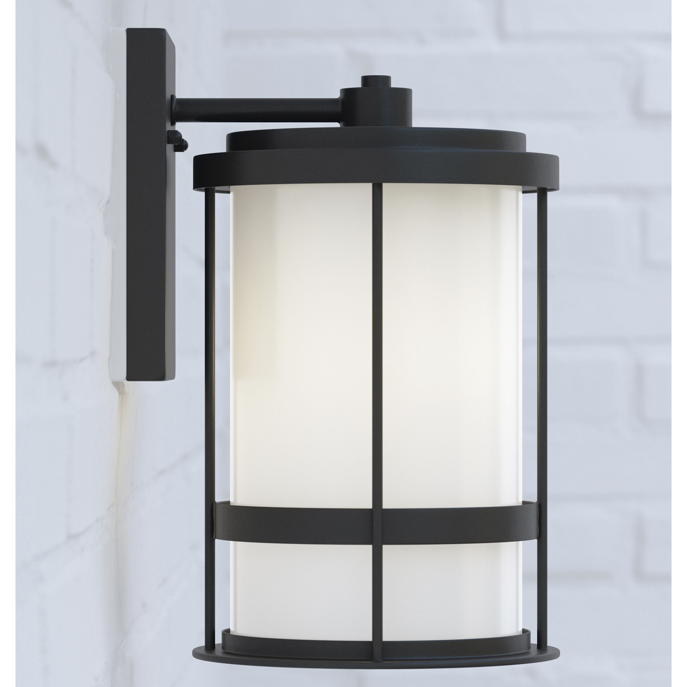 Wilburn 1 Light 13.5 inch Black Outdoor Wall Lantern, Medium