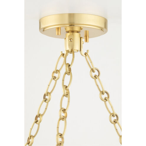 Gaines 6 Light 30 inch Aged Brass Pendant Ceiling Light