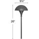 Mushroom 120v 8.00 watt Charcoal Gray Landscape Path Light