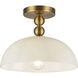 Alora Mood Paisley 1 Light 11.88 inch Brushed Gold Semi-Flush Mount Ceiling Light
