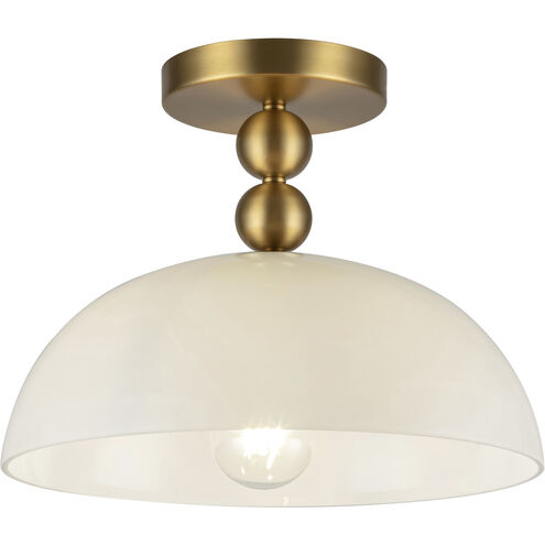 Alora Mood Paisley 1 Light 11.88 inch Brushed Gold Semi-Flush Mount Ceiling Light