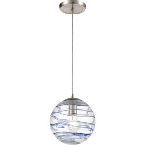 Vines 1 Light 8 inch Satin Nickel Mini Pendant Ceiling Light
