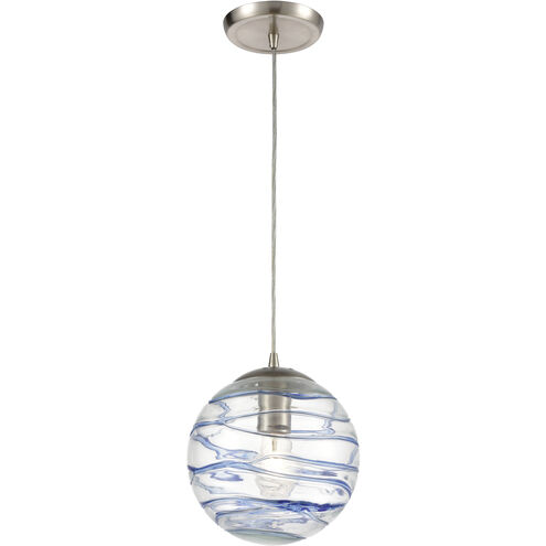 Vines 1 Light 8 inch Satin Nickel Mini Pendant Ceiling Light