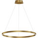Groove 5CCT LED 32 inch Gold Single Pendant Ceiling Light