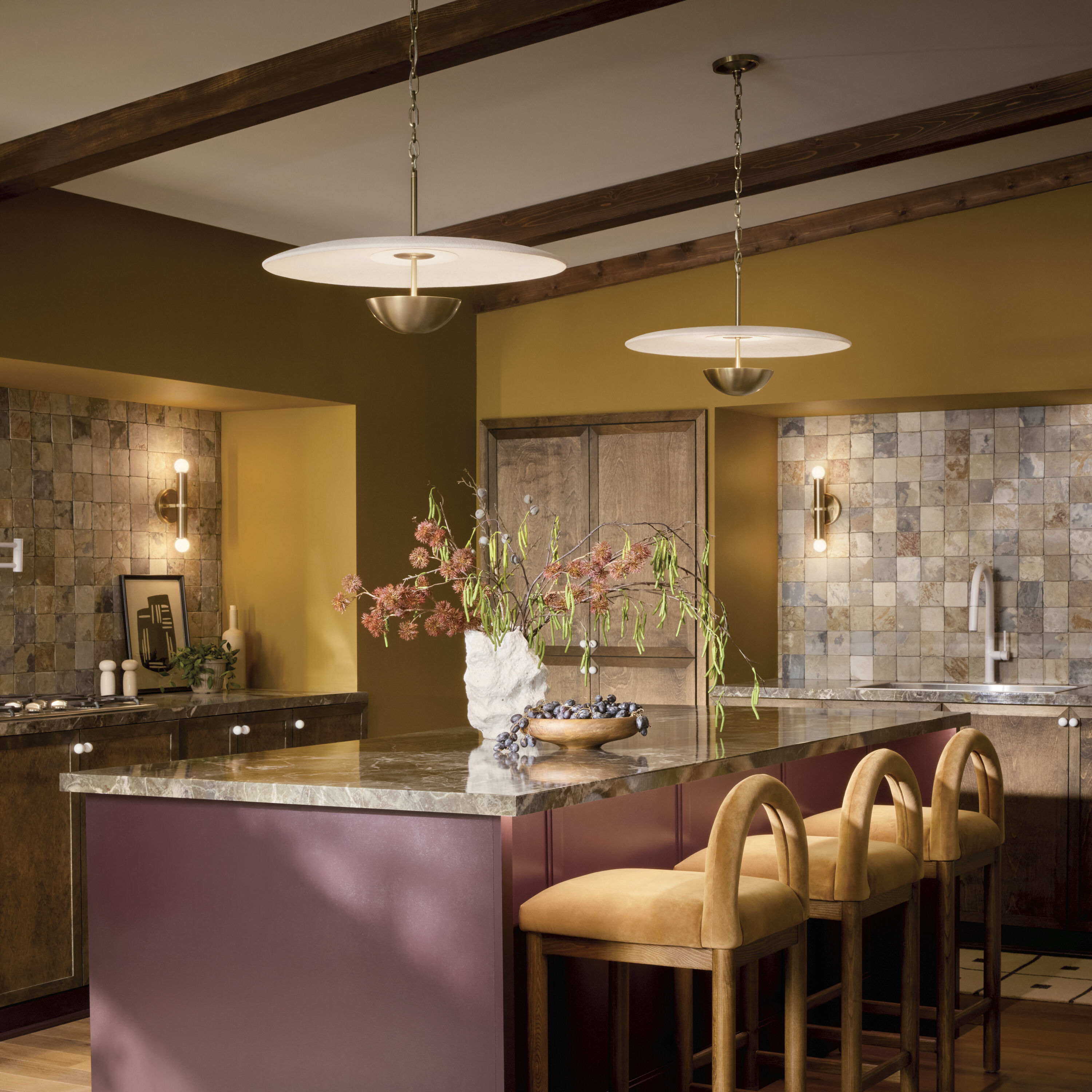 Mikale LED Champagne Bronze Pendant Ceiling Light