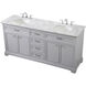 Americana 72 X 22 X 35 inch Grey Vanity Sink Set