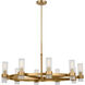 C&M by Chapman & Myers Geneva 8 Light 42 inch Burnished Brass Chandelier Ceiling Light