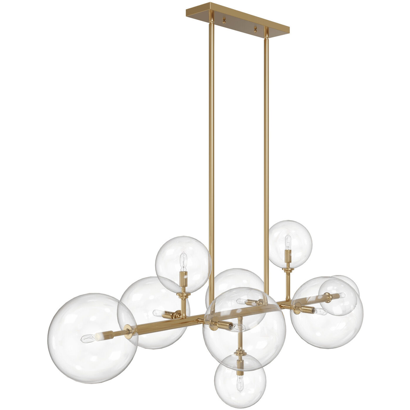 Delilah LED 24 inch Aged Brass Chandelier Ceiling Light