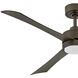 Coastal Elements Iver 56 inch Metallic Matte Bronze Fan, Dual Mount