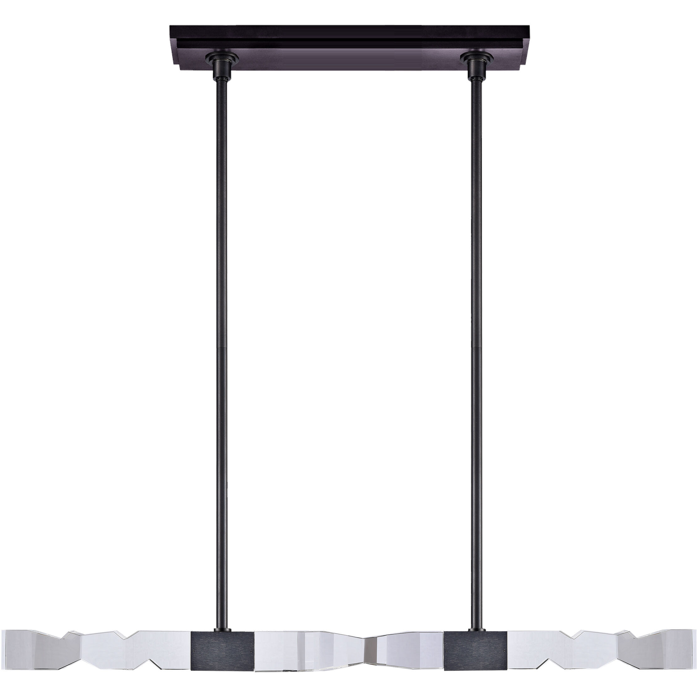 Mamadim 4 Light 49.25 inch Satin Brushed Black Linear Pendant Ceiling Light
