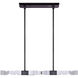 Mamadim 4 Light 49.25 inch Satin Brushed Black Linear Pendant Ceiling Light