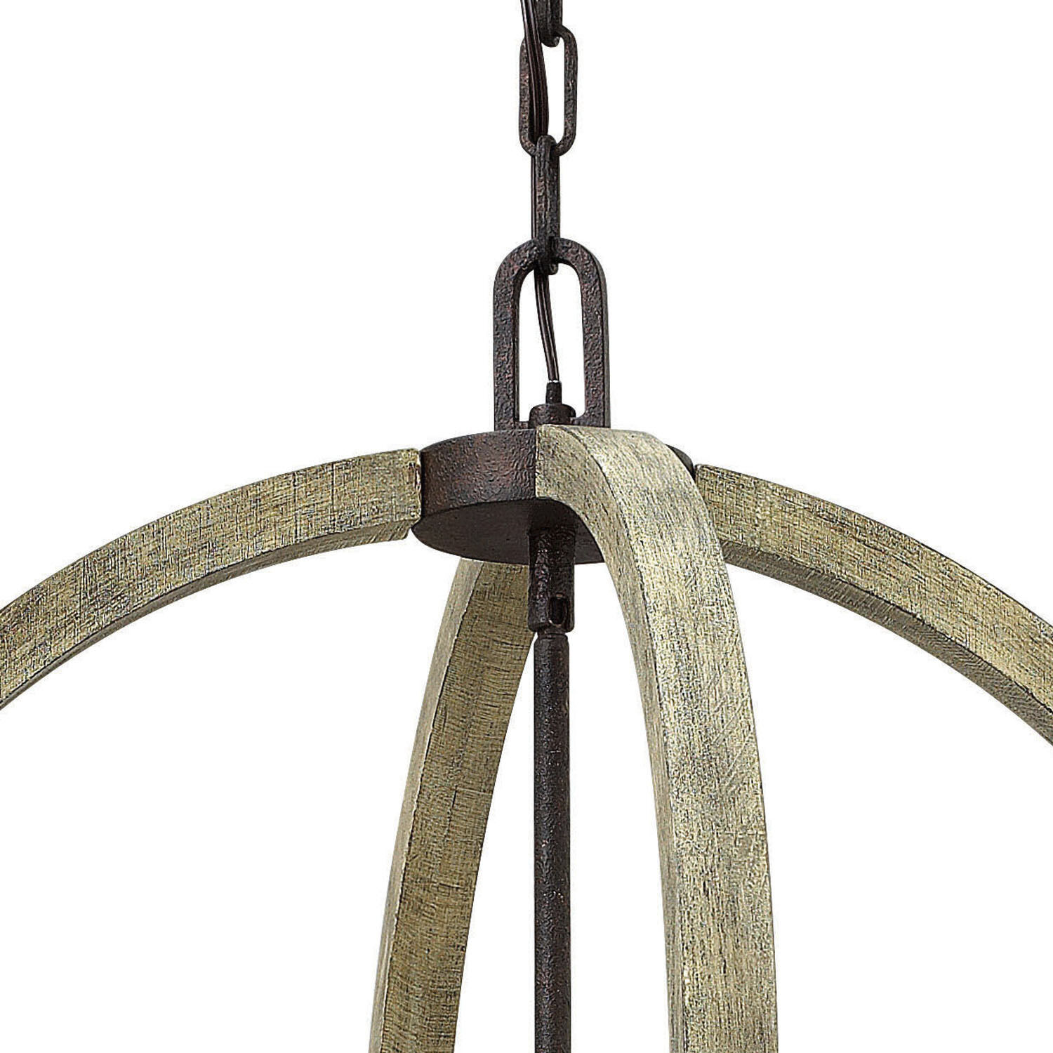 Middlefield LED 24 inch Iron Rust Chandelier Ceiling Light, Orb