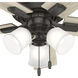 Crystal Peak 44 inch Noble Bronze with Natural Oak/Golden Maple Blades Ceiling Fan