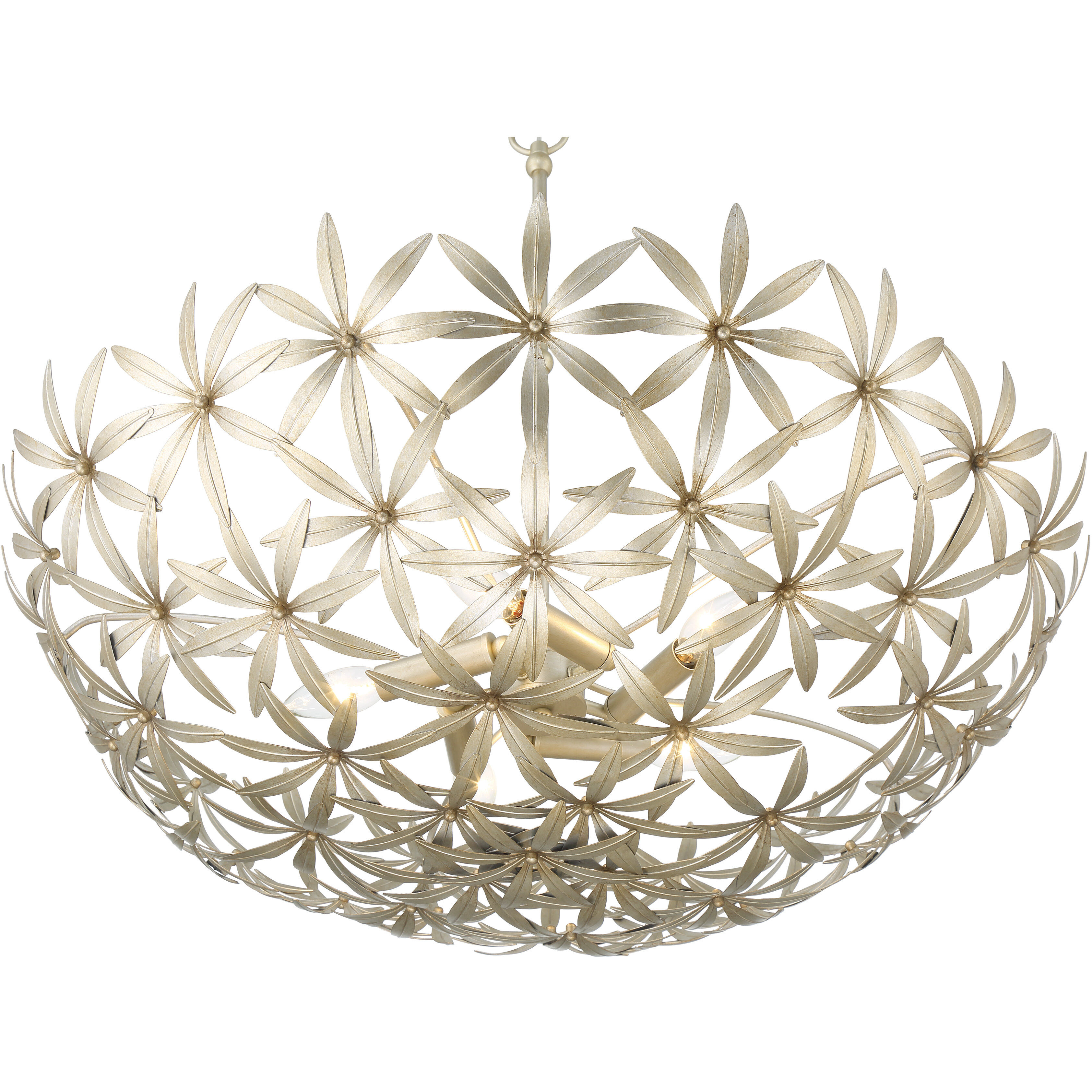 Flower Child 5 Light 30 inch Ambry Gold Bowl Pendant Ceiling Light