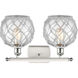 Ballston Farmhouse Rope LED 16 inch White and Polished Chrome Bath Vanity Light Wall Light in Clear Glass with White Rope, Ballston
