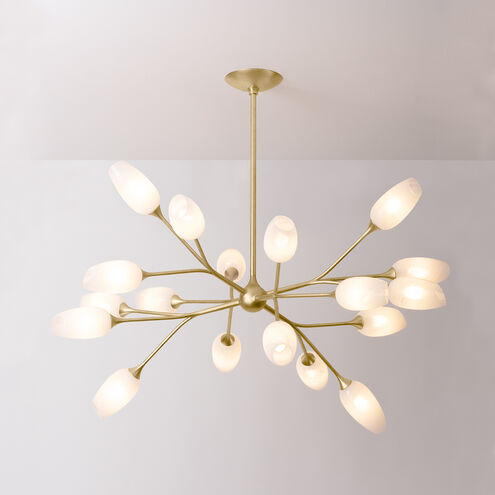 Aldean 18 Light 44 inch Vintage Gold Leaf Chandelier Ceiling Light
