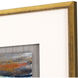 Broken Landscape Gray and Metallic and Rust and Turquoise Framed Art, The Studio